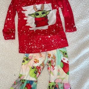 Baby Girl Christmas Yoda Star Wars Outfit